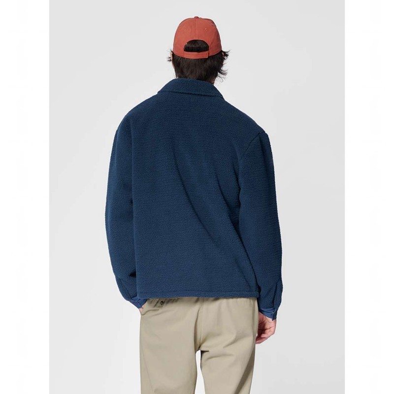 Hummel Fleece Overshirt Sportswear Bucket Hoed Heren Donkerblauw | 354934-623