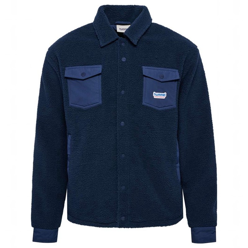 Hummel Fleece Overshirt Sportswear Bucket Hoed Heren Donkerblauw | 354934-623