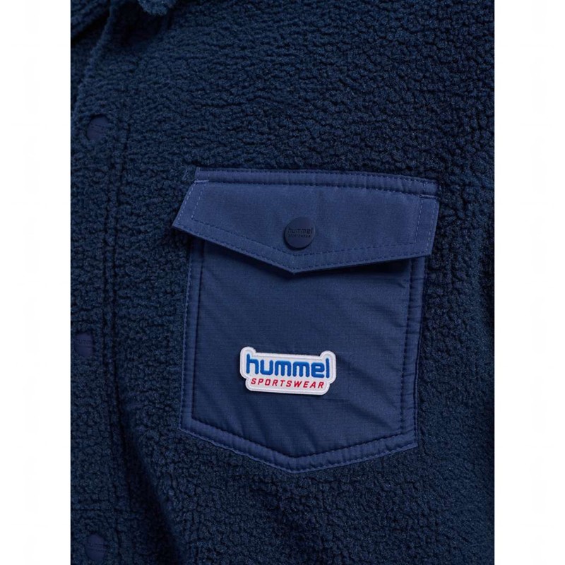 Hummel Fleece Overshirt Sportswear Bucket Hoed Heren Donkerblauw | 354934-623