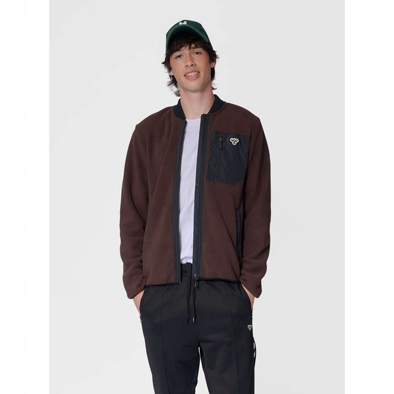 Hummel Fleece Zip Bee Jassen Heren Chocola | 543715-117