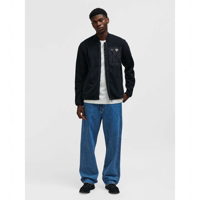 Hummel Fleece Zip Bee T-shirts Heren Zwart | 707399-486