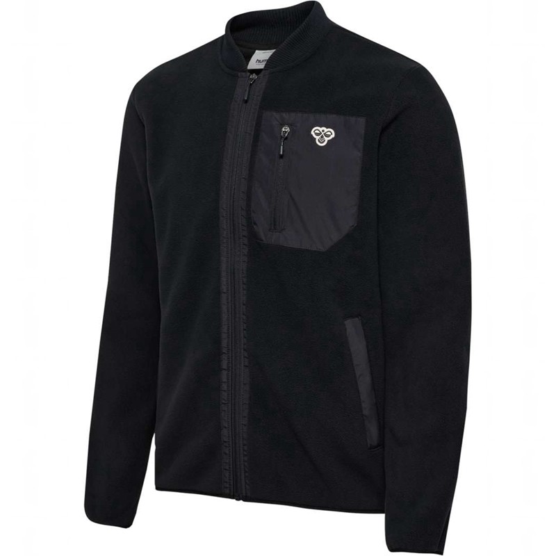 Hummel Fleece Zip Bee T-shirts Heren Zwart | 707399-486