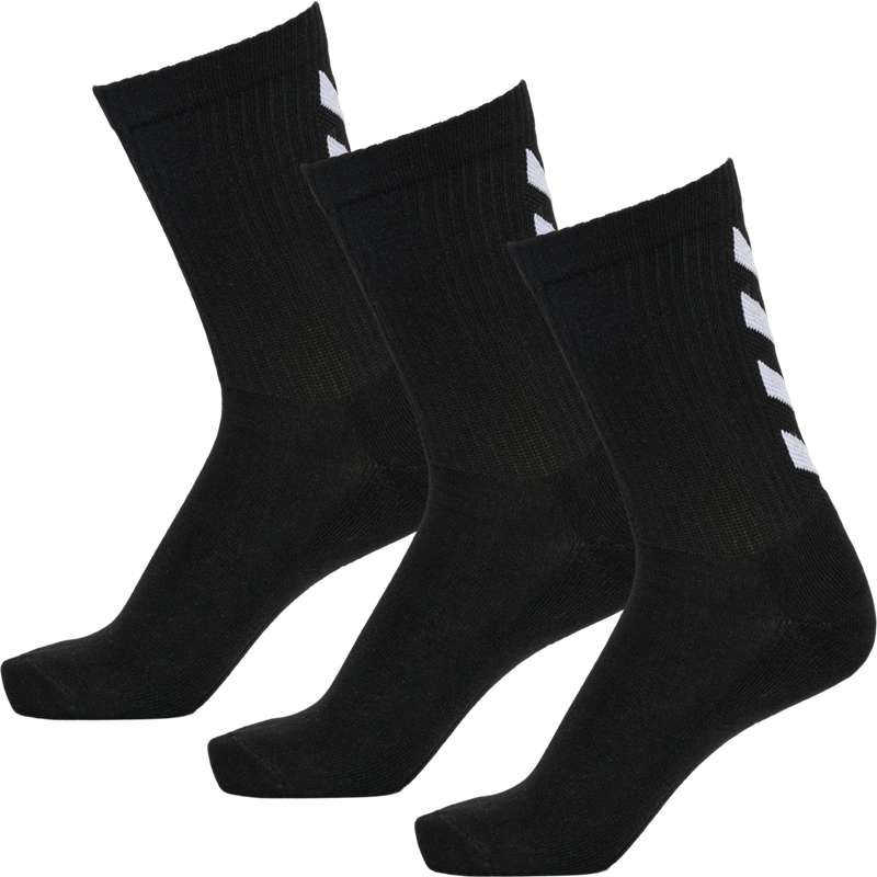Hummel Fundamental 3-pack Sokken Dames Zwart | 383340-271
