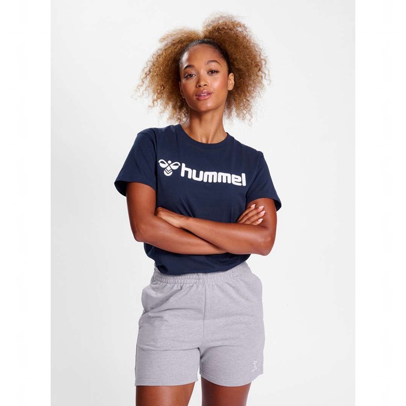 Hummel Go 2.0 Logo S/S T-shirts Dames Donkerblauw | 228877-887
