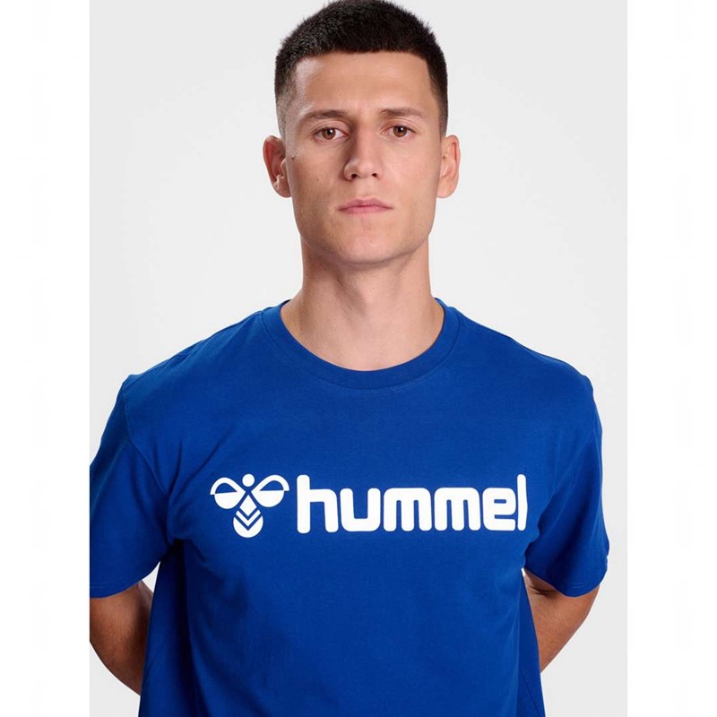 Hummel Go 2.0 Logo S/S T-shirts Heren Blauw | 884314-348