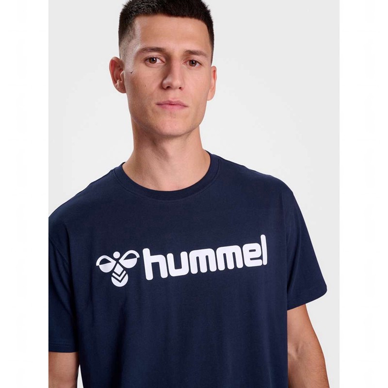 Hummel Go 2.0 Logo S/S T-shirts Heren Donkerblauw | 232312-507