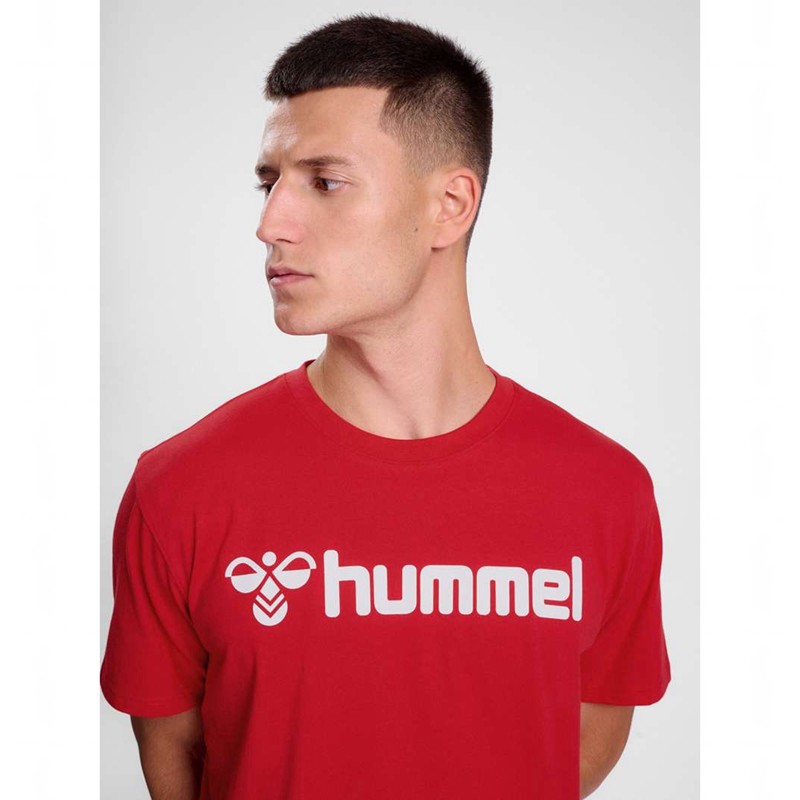 Hummel Go 2.0 Logo S/S T-shirts Heren Rood | 033474-463