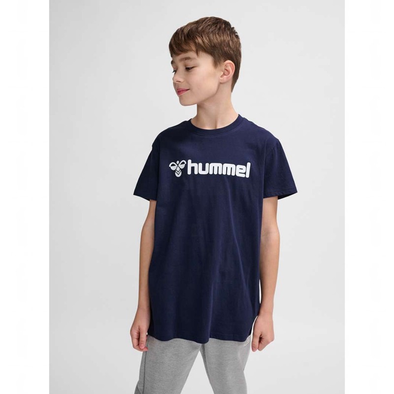 Hummel Go 2.0 Logo S/S T-shirts Kinderen Donkerblauw | 898404-430