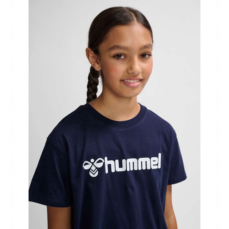 Hummel Go 2.0 Logo S/S T-shirts Kinderen Donkerblauw | 898404-430