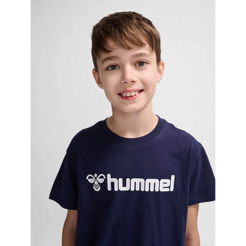 Hummel Go 2.0 Logo S/S T-shirts Kinderen Donkerblauw | 898404-430