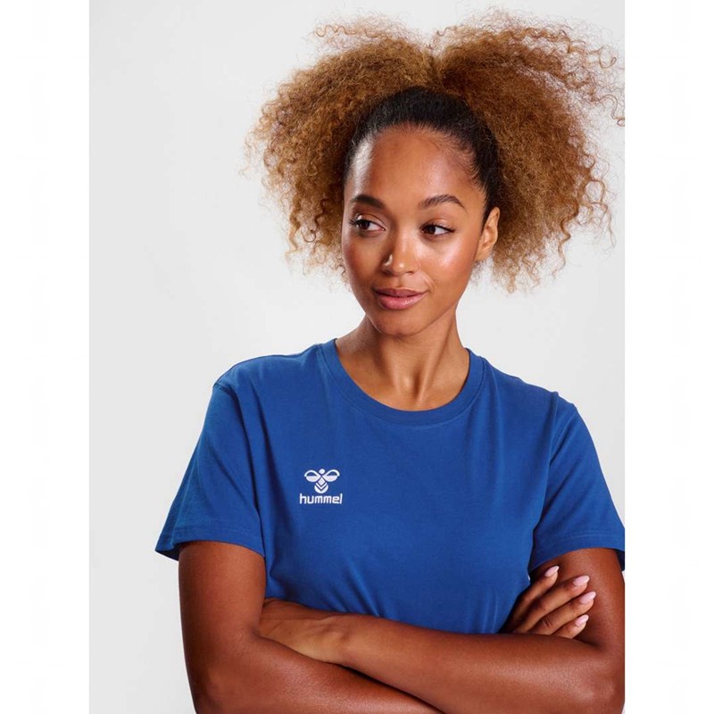 Hummel Go 2.0 S/S T-shirts Dames Blauw | 506880-209