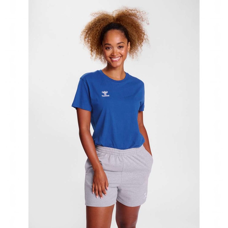 Hummel Go 2.0 S/S T-shirts Dames Blauw | 506880-209
