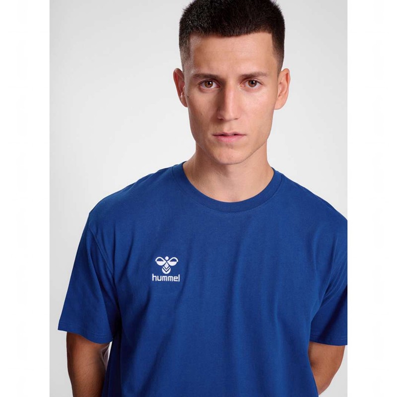 Hummel Go 2.0 S/S T-shirts Heren Blauw | 564805-047