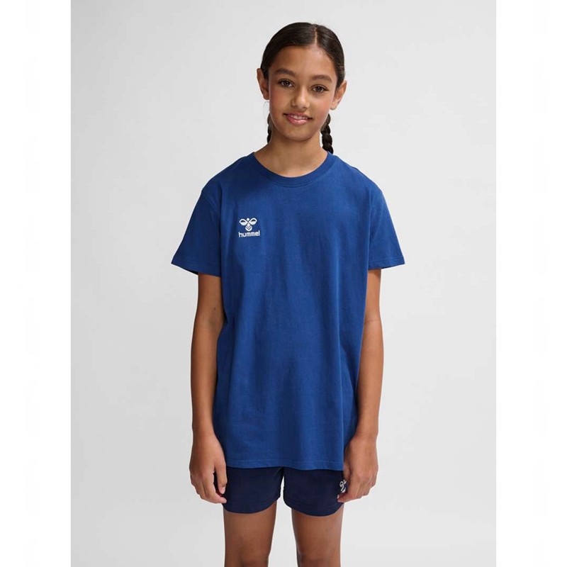 Hummel Go 2.0 S/S T-shirts Kinderen Blauw | 342836-559