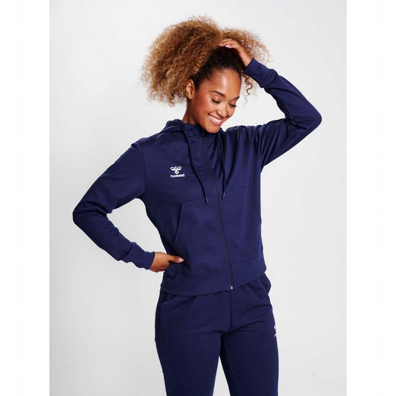 Hummel Go 2.0 Zip Hoodie Dames Donkerblauw | 894437-528