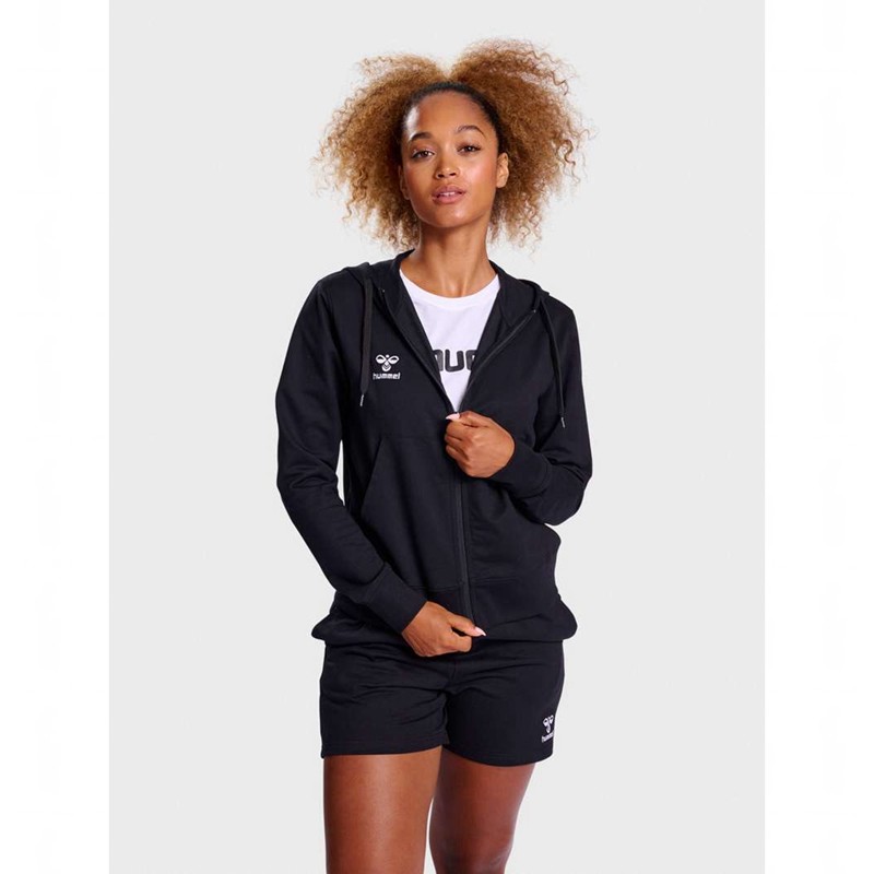 Hummel Go 2.0 Zip Hoodie Dames Zwart | 985688-948