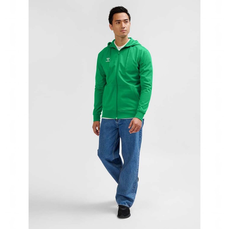 Hummel Go 2.0 Zip Hoodie Heren Groen | 096384-135