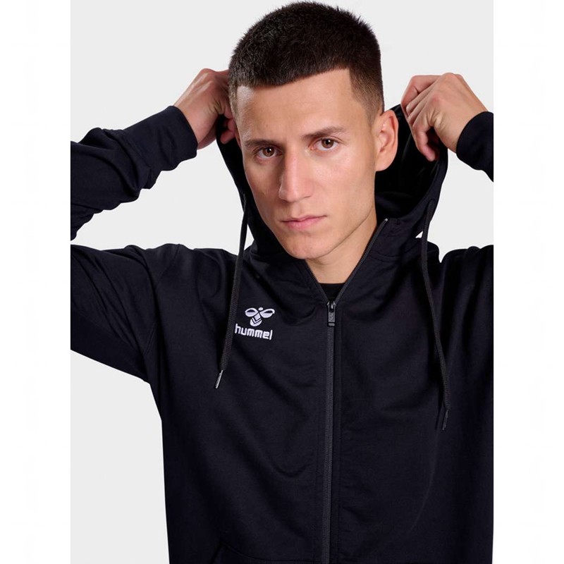 Hummel Go 2.0 Zip Hoodie Heren Zwart | 045483-206