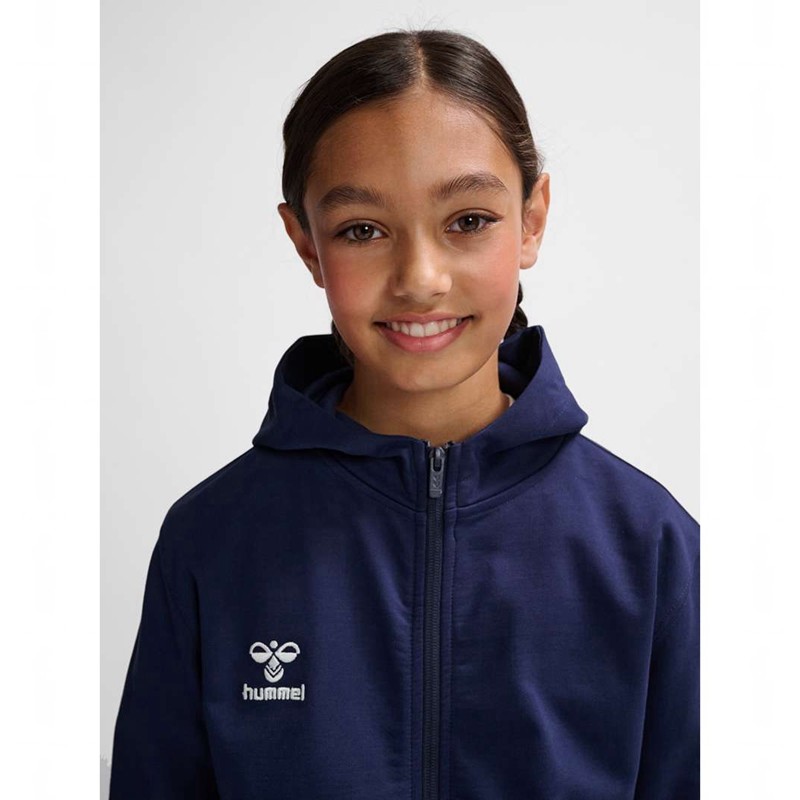 Hummel Go 2.0 Zip Hoodie Kinderen Donkerblauw | 810251-516