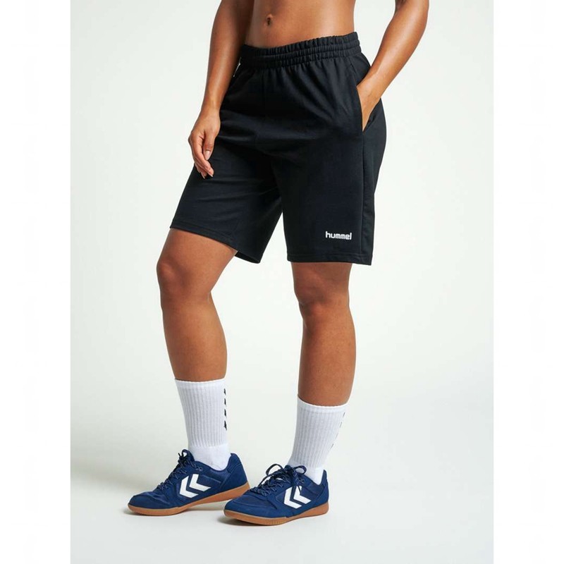 Hummel Go Cotton Bermuda Korte Broek Dames Zwart | 829885-237