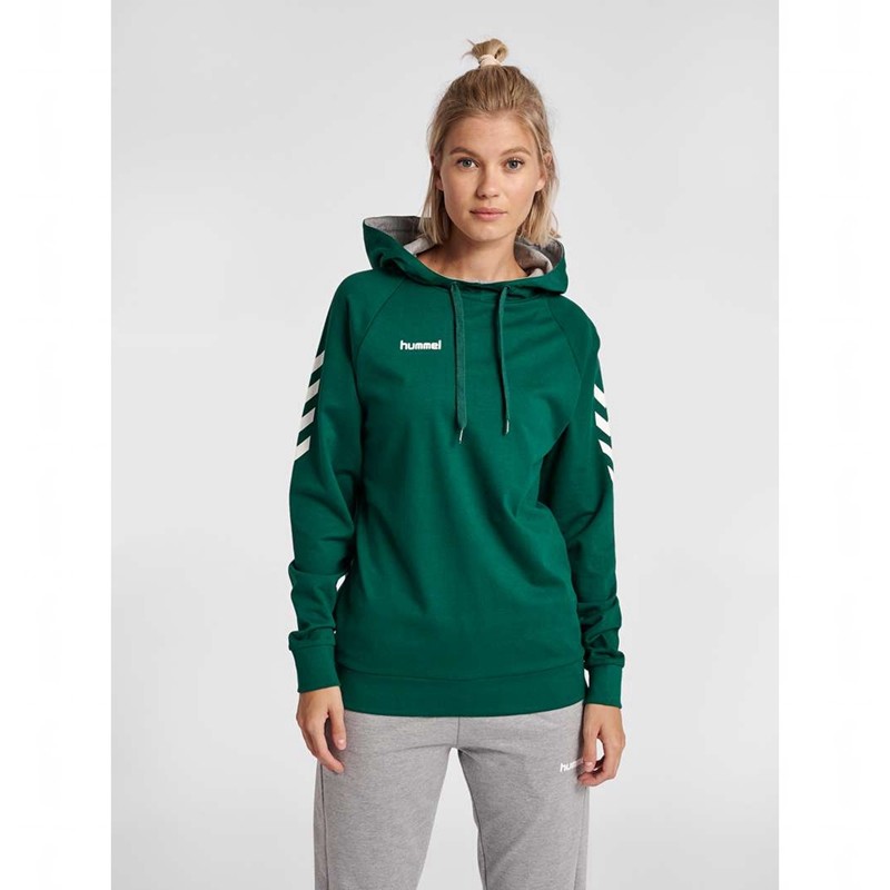 Hummel Go Cotton Hoodie Dames Groen | 342721-358
