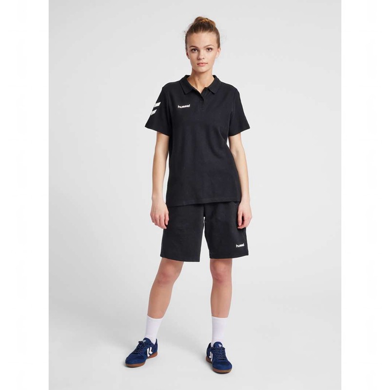 Hummel Go Cotton Polo T-shirts Dames Zwart | 703226-416