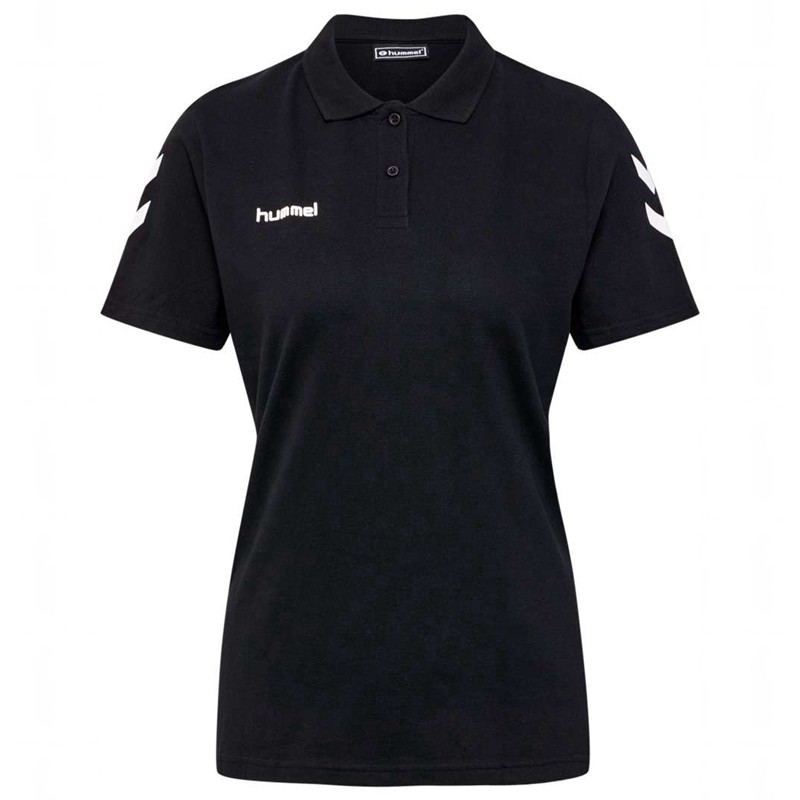 Hummel Go Cotton Polo T-shirts Dames Zwart | 703226-416