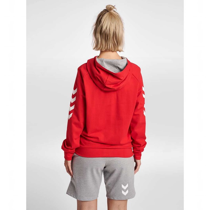 Hummel Go Cotton Zip Broek Dames Rood | 885534-550