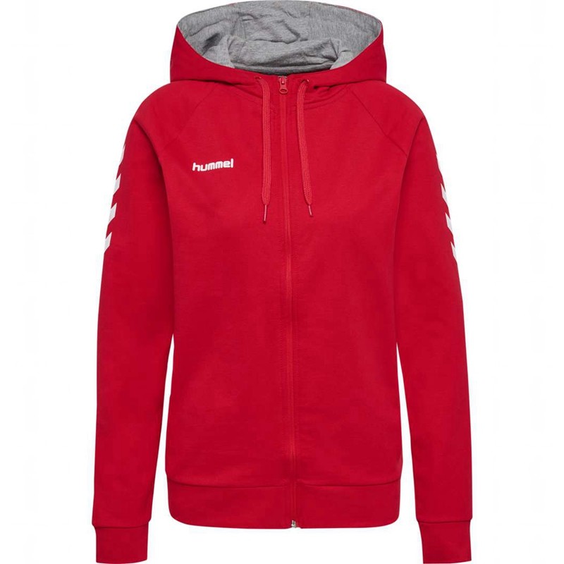 Hummel Go Cotton Zip Broek Dames Rood | 885534-550