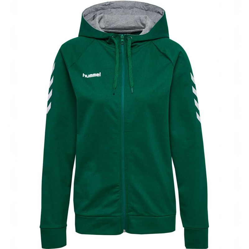 Hummel Go Cotton Zip Hoodie Dames Groen | 816908-583