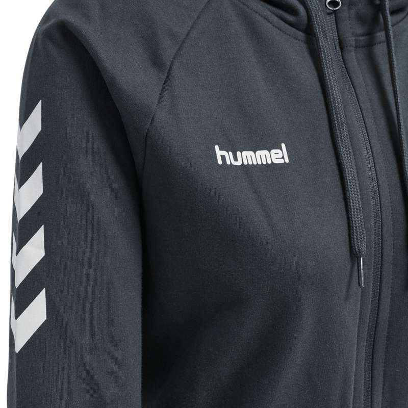 Hummel Go Cotton Zip Hoodie Dames Zwart | 815657-882