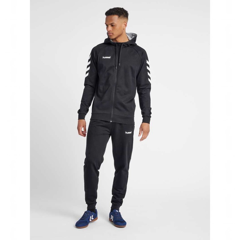 Hummel Go Cotton Zip Hoodie Heren Zwart | 813803-772