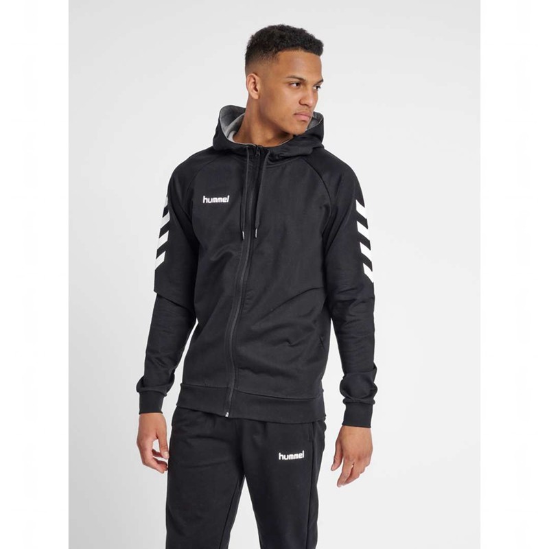 Hummel Go Cotton Zip Hoodie Heren Zwart | 813803-772