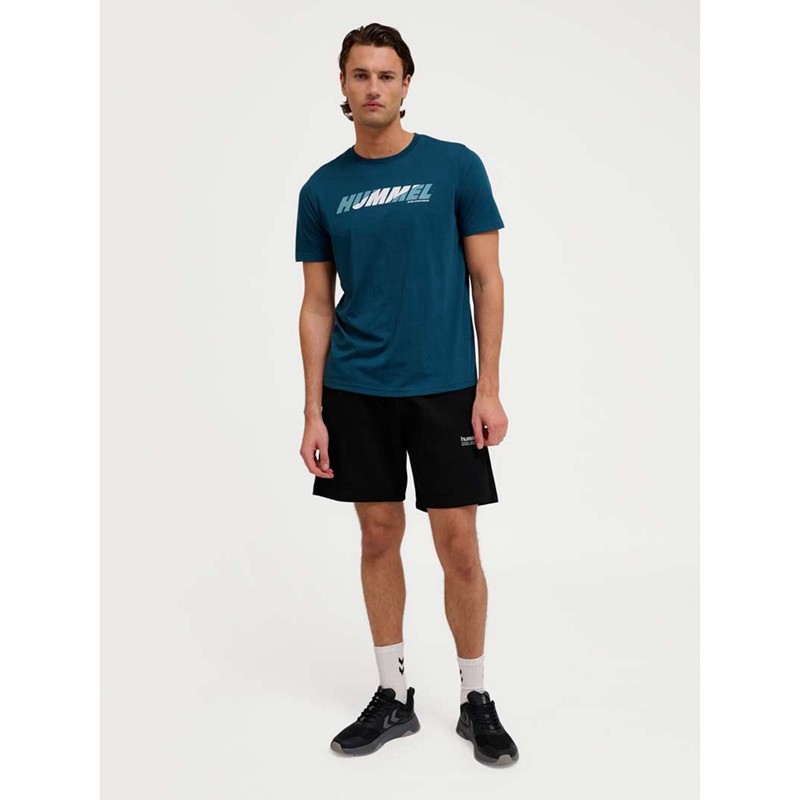 Hummel Graphic Bold Logo T-shirts Heren Donkerblauw | 346020-841