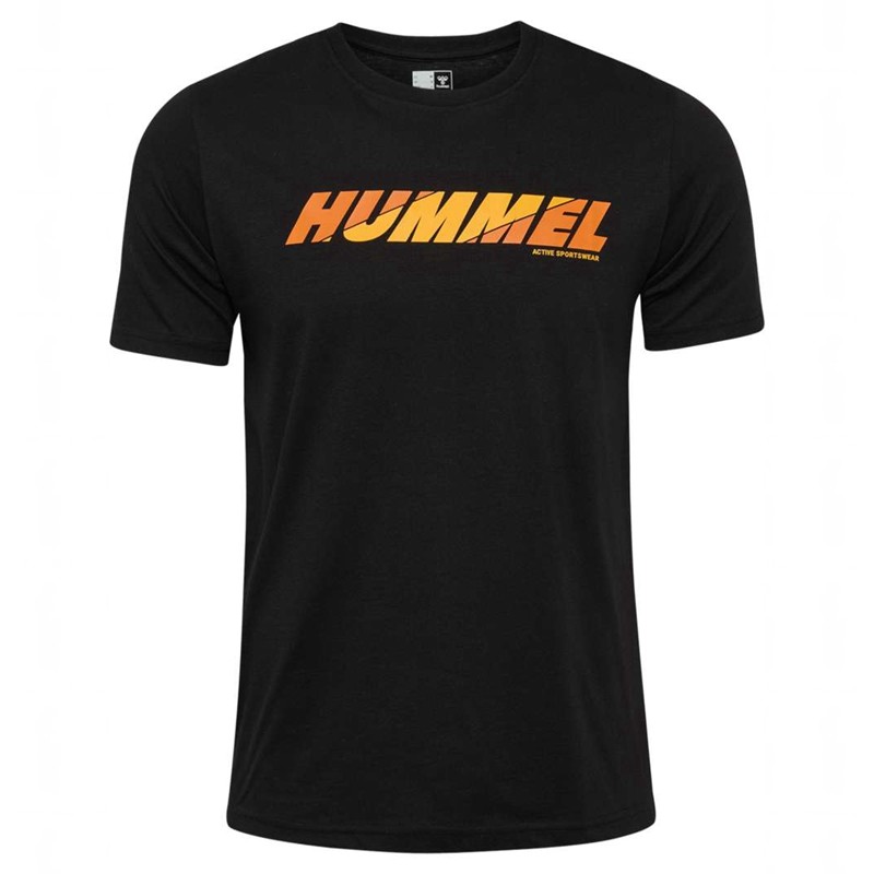 Hummel Graphic Bold Logo T-shirts Heren Zwart | 156842-618