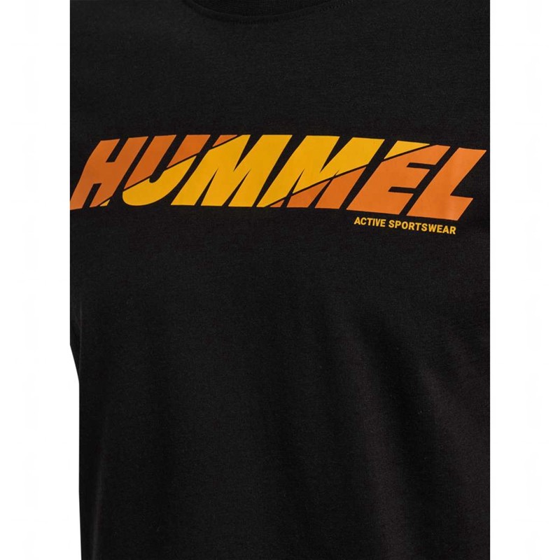 Hummel Graphic Bold Logo T-shirts Heren Zwart | 156842-618