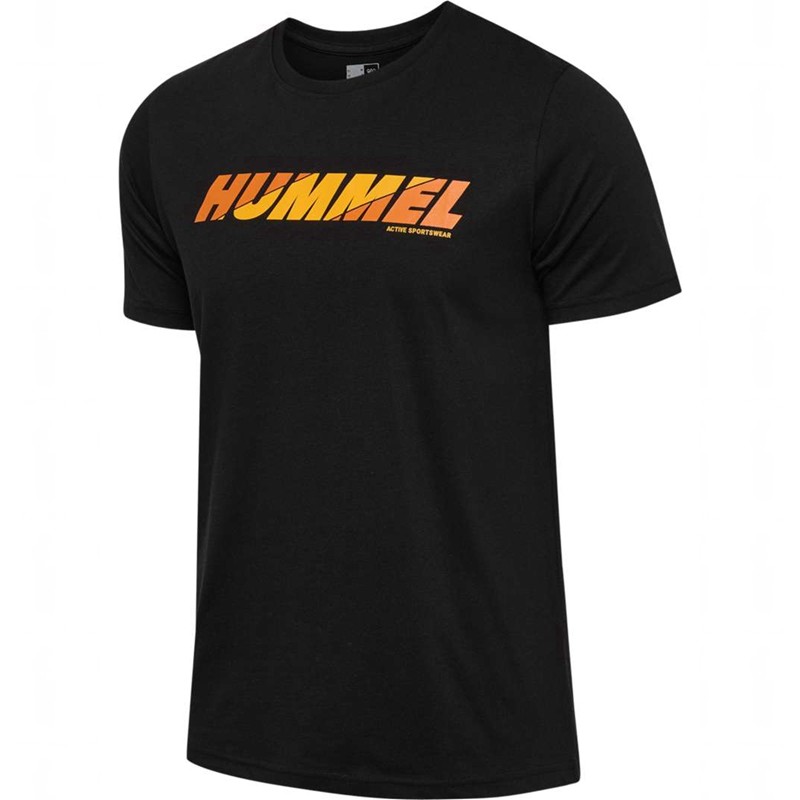 Hummel Graphic Bold Logo T-shirts Heren Zwart | 156842-618