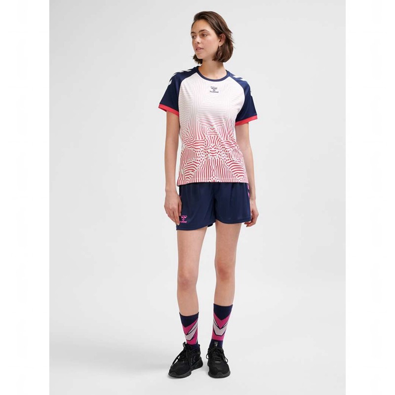 Hummel Graphic Universe Ss Jersey Dames Roze | 987152-013