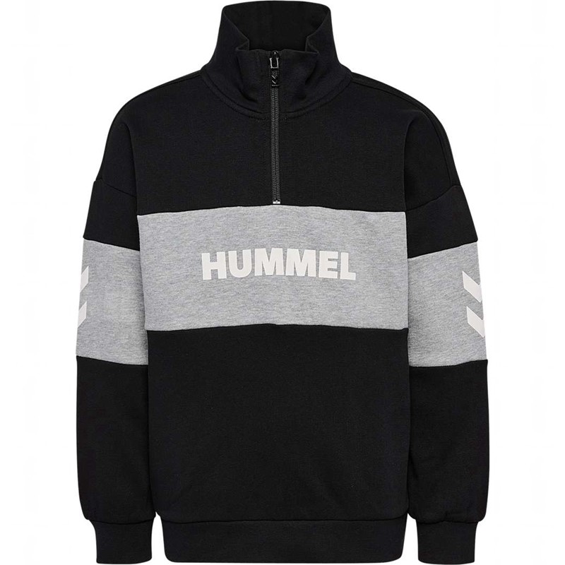 Hummel Heron Half Zip Sweatshirts Kinderen Zwart | 002498-500