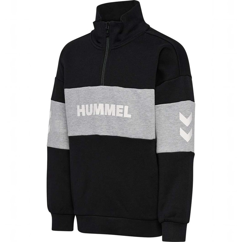 Hummel Heron Half Zip Sweatshirts Kinderen Zwart | 002498-500