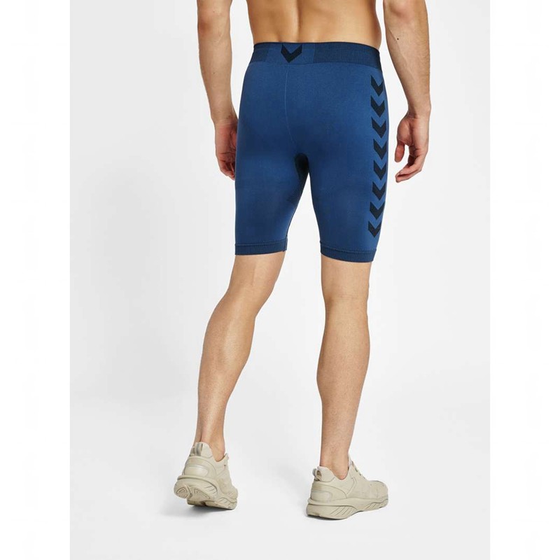 Hummel Hummel First Seamless Tr Sht Tights Korte Broek Heren Donkerblauw | 343731-091