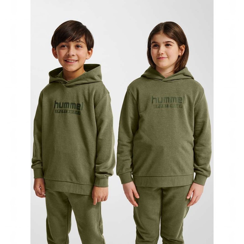 Hummel Jr Base Hoodie Kinderen Groen | 266733-499
