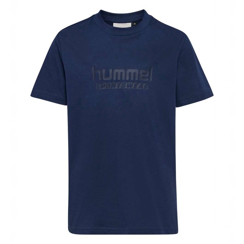 Hummel Jr Base S/S Hoodie Kinderen Donkerblauw | 305798-227