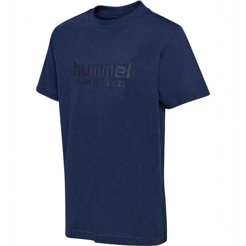 Hummel Jr Base S/S Hoodie Kinderen Donkerblauw | 305798-227