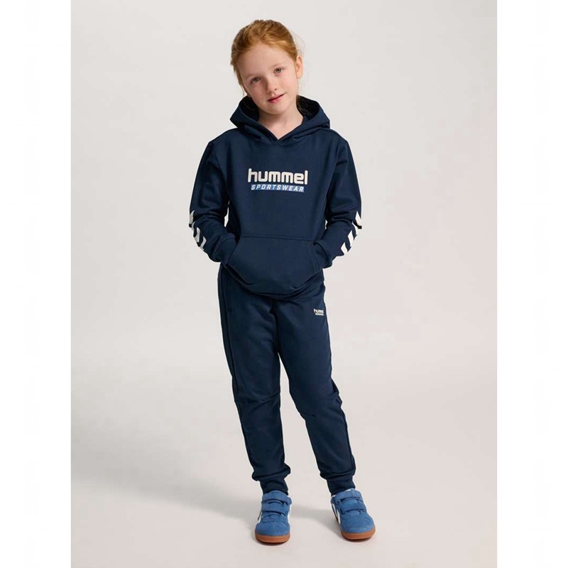 Hummel Jr Logo Korte Broek Kinderen Donkerblauw | 857051-071