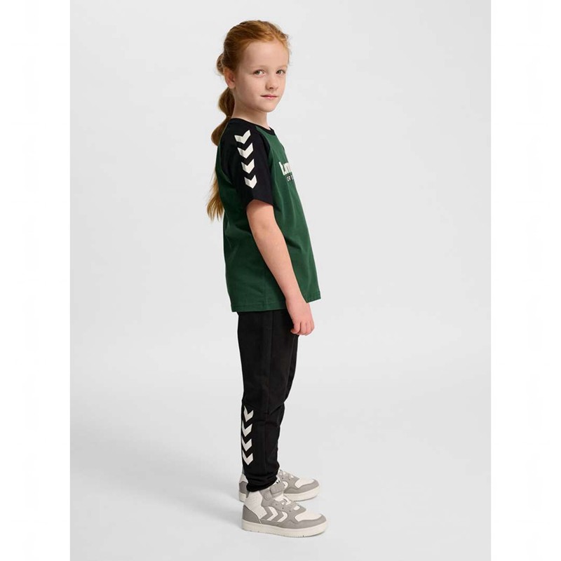 Hummel Jr Logo S/S T-shirts Kinderen Groen | 201692-540