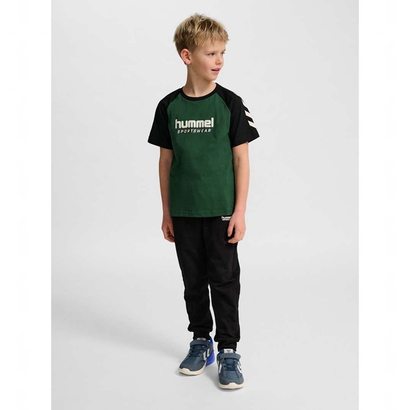 Hummel Jr Logo S/S T-shirts Kinderen Groen | 201692-540