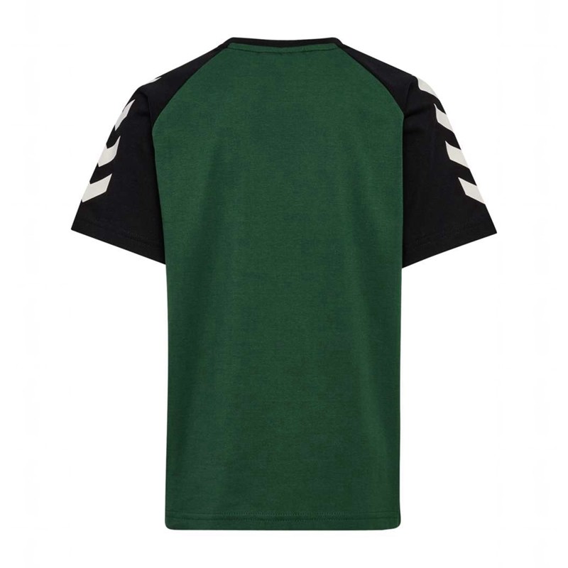 Hummel Jr Logo S/S T-shirts Kinderen Groen | 201692-540