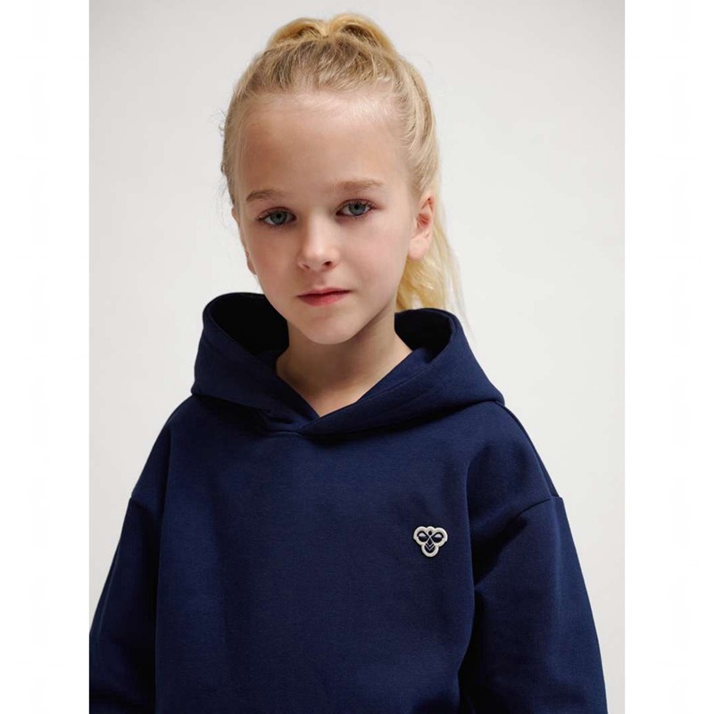 Hummel Jr Loose Bee Hoodie Kinderen Donkerblauw | 588817-897