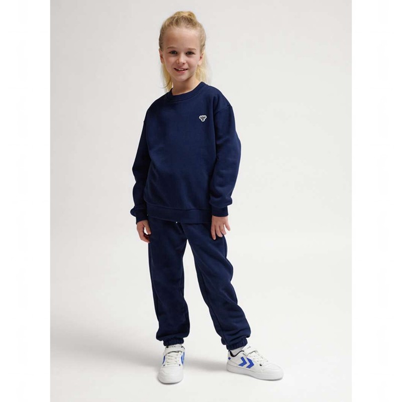 Hummel Jr Loose Crewneck Bee Handschoenen Kinderen Donkerblauw | 208903-616